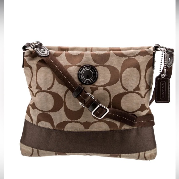 COACH Signature Stripe Crossbody - Picture 2 of 8
